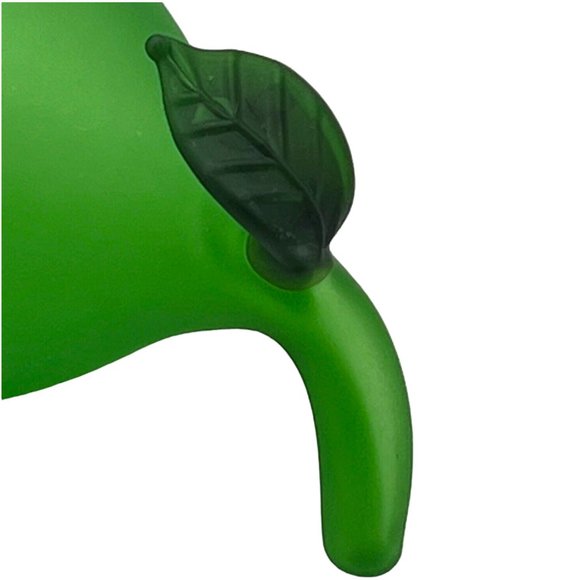 NIB: Pair of rare vintage hand-blown glass OIL LAMPS, shaped as limes with leaf - Picture 6 of 8